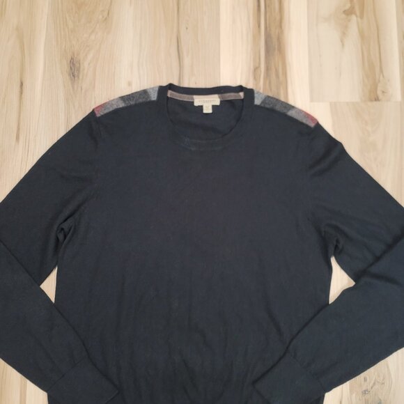 Burberry Brit Sweater Mens XL Cashmere Blend Black Pullover - Picture 3 of 14